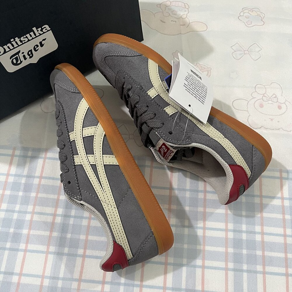 Onitsuka Tiger by Asics Gray and Cream Sneakers